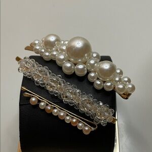 Elegant Faux Pearl Hair Clip Set